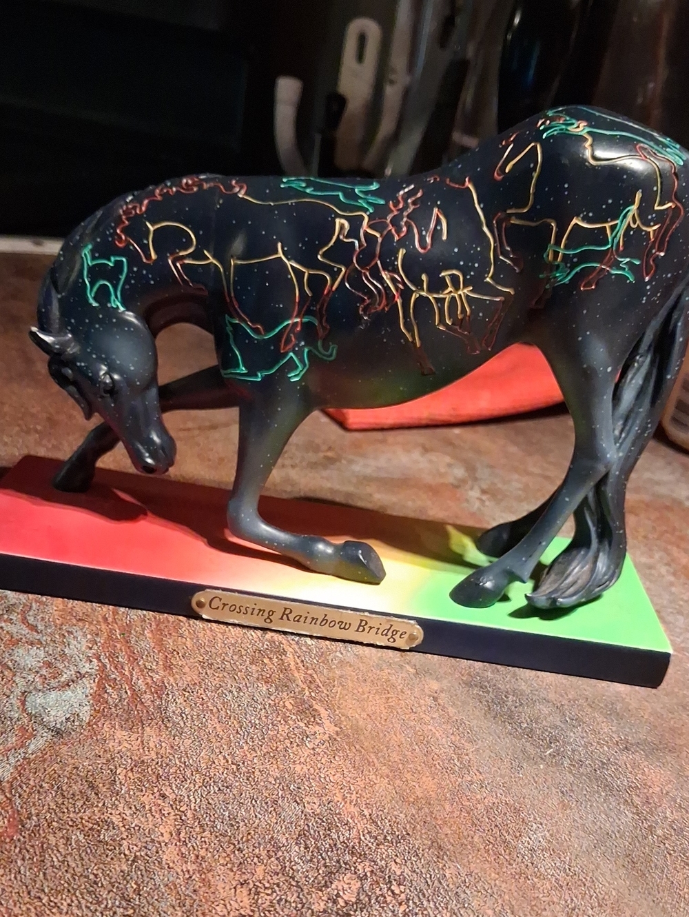 The Trail Of Painted Ponies 1E/6148 "Crossing The Rainbow Bridge" Figurine